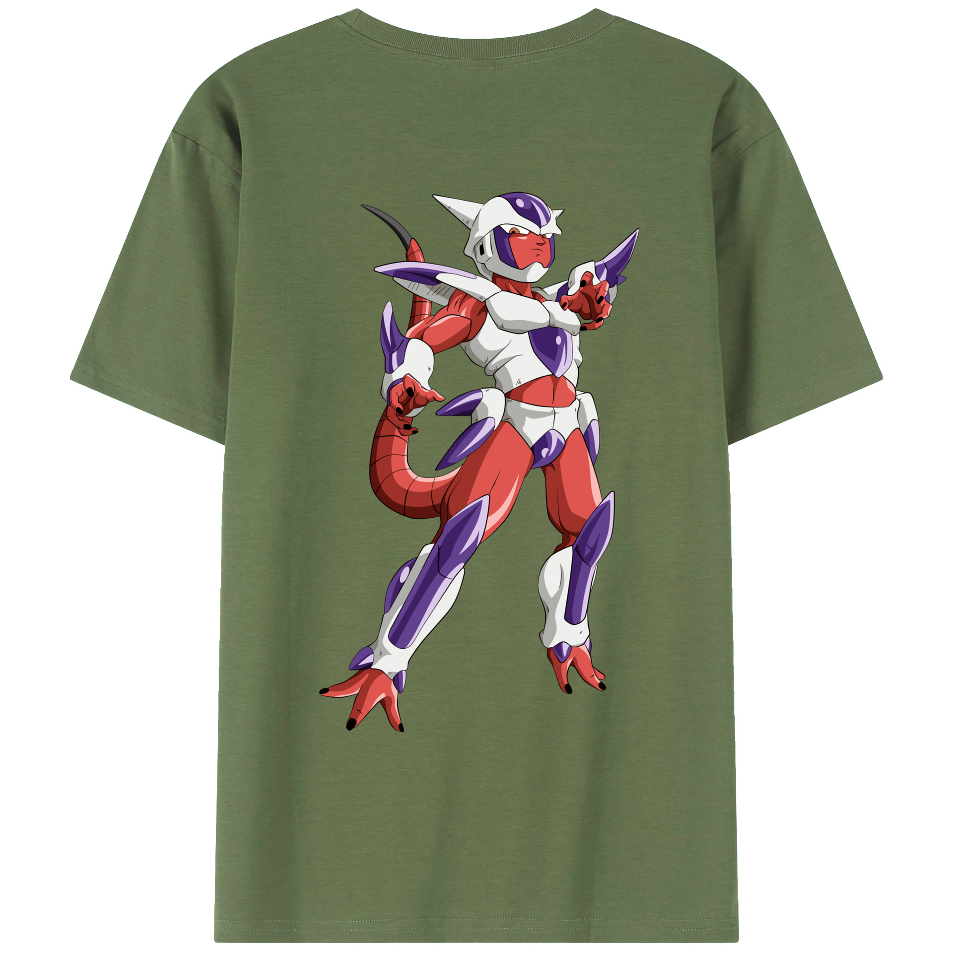 （画像用） ドラゴンボール フリーザ DRAGON BALL Frieza 綿100％ メンズ半袖Tシャツ（バックプリント） 通気性